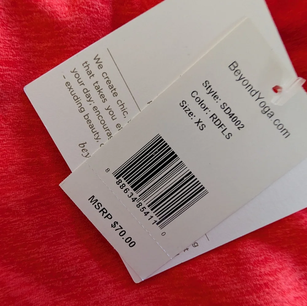 Beyond Yoga Vibrant Red Tank Top, XS, NWT Retail 70 - Picture 4 of 4